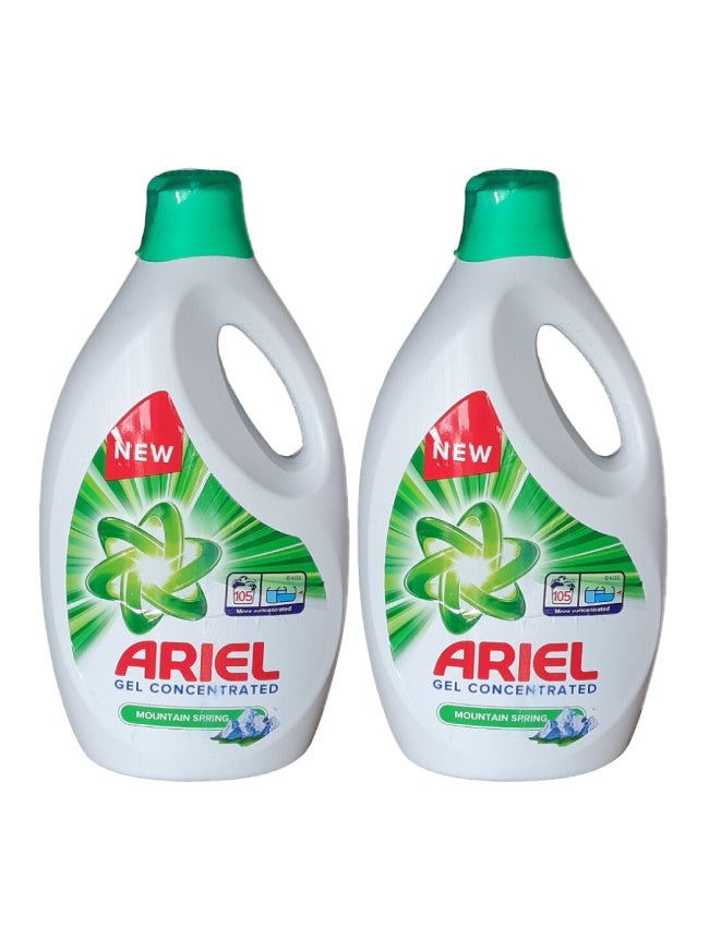 Pachet cu 2x Detergent lichid Ariel Mountain Spring 5.7 L