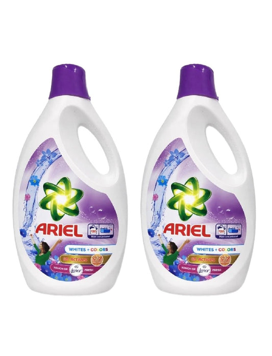 Pachet cu 2x Detergent lichid Ariel Albe + Color 5.7 L